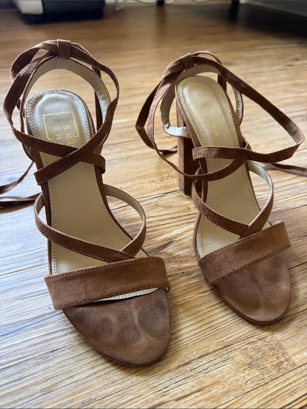 Shu Shop Brown Strappy Block Heel Sandals - Women LIKE NEW excellent condition.